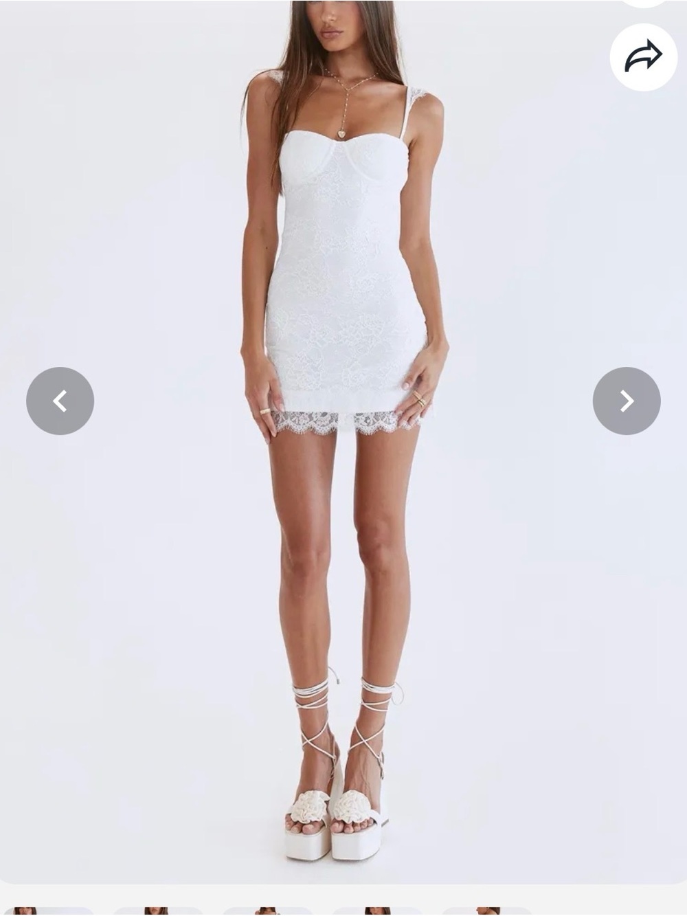 Princess Polly White Lace Mini Dress